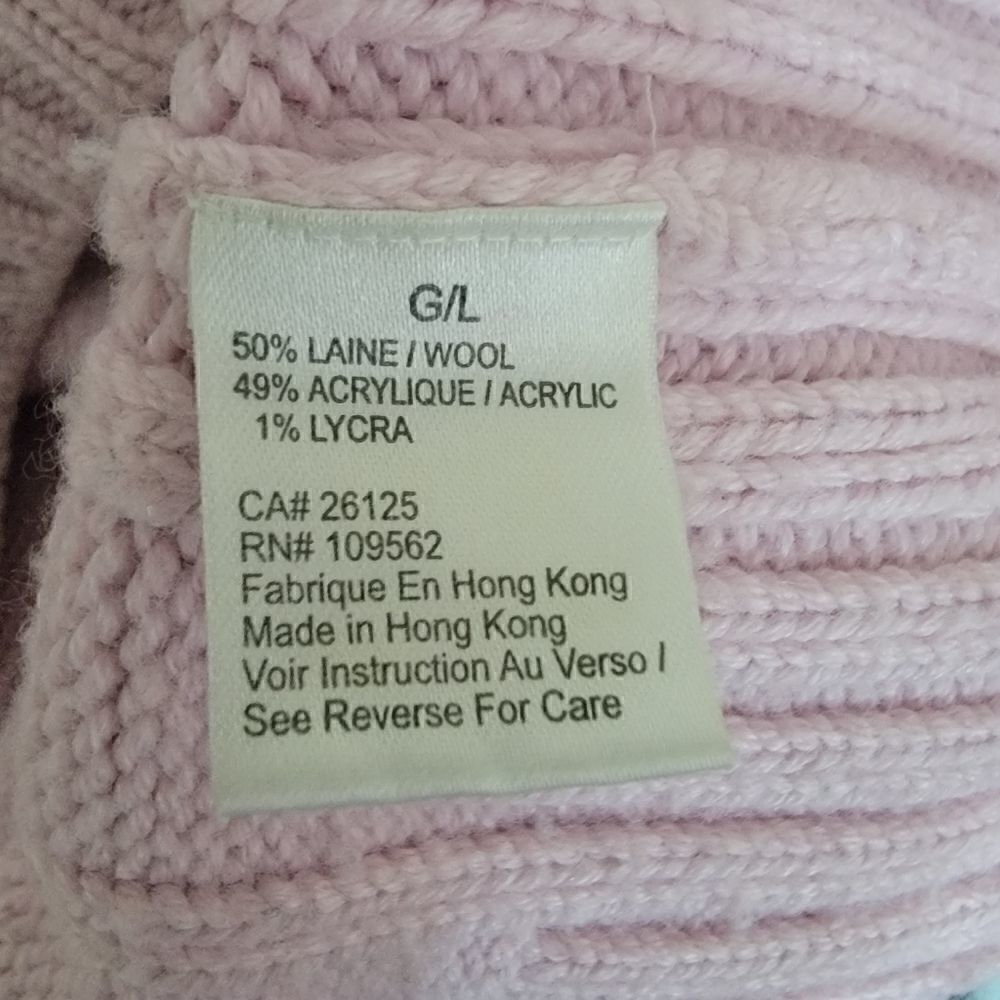 COPY - Sunice Quarter Zip, Wool Blend Ribbed Sweater. Size L. - Picture 8 of 9